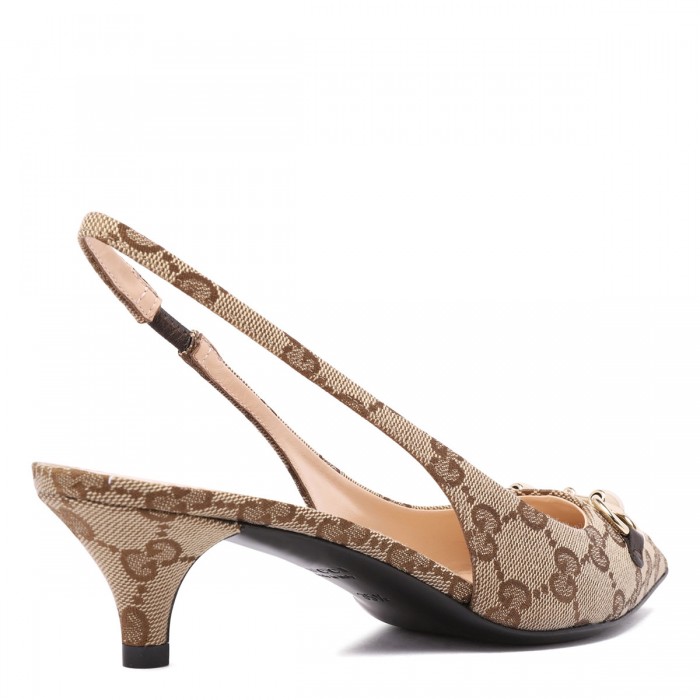 Horsebit slingback pumps
