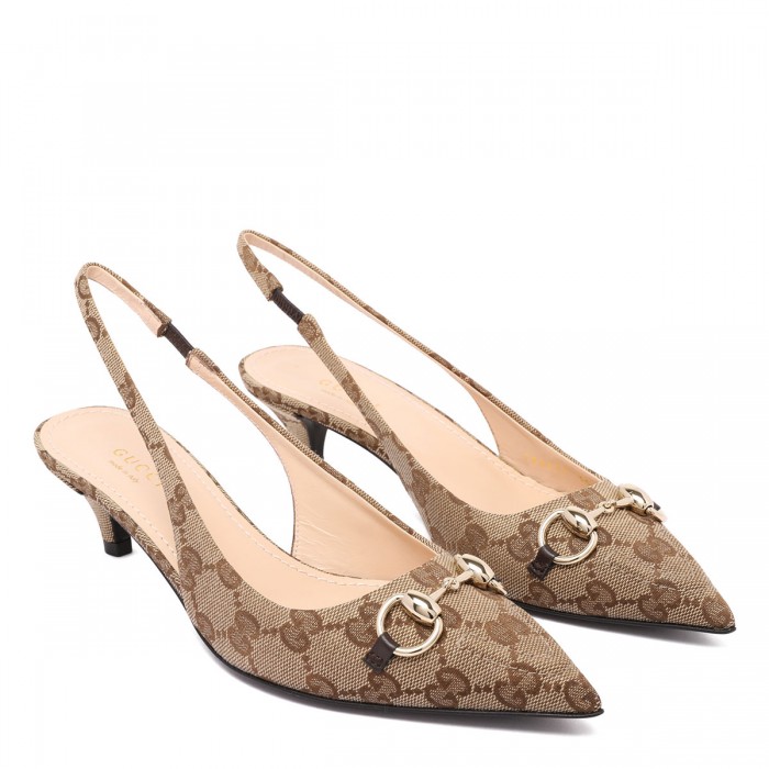 Horsebit slingback pumps