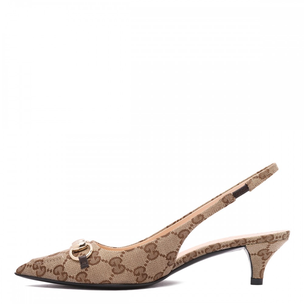 Horsebit slingback pumps