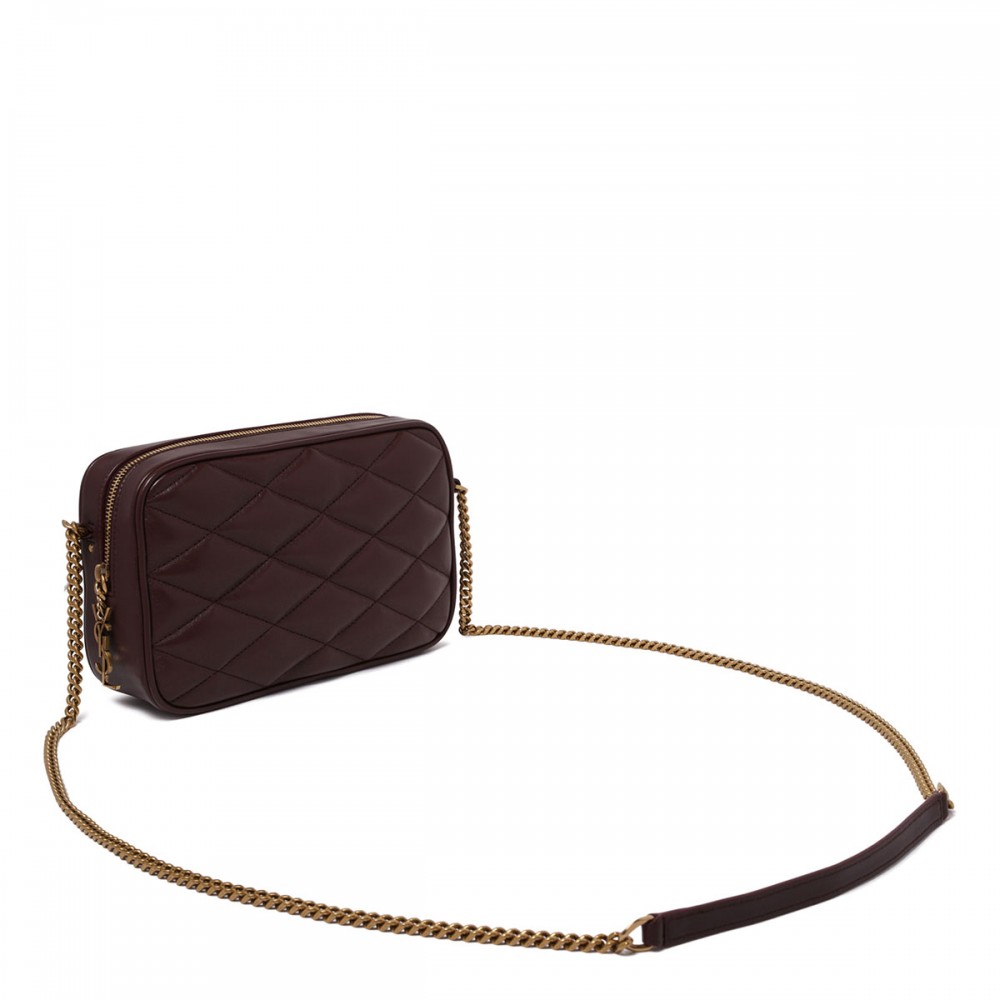 Matelassé leather camera bag