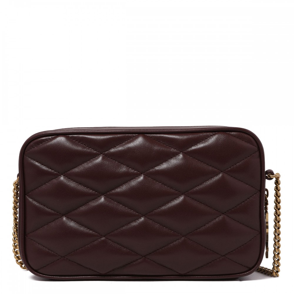 Matelassé leather camera bag