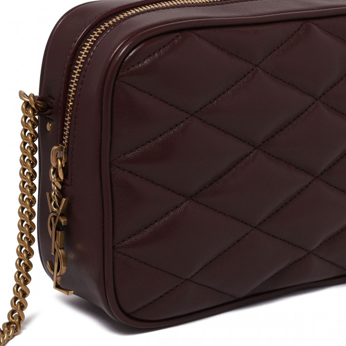 Matelassé leather camera bag