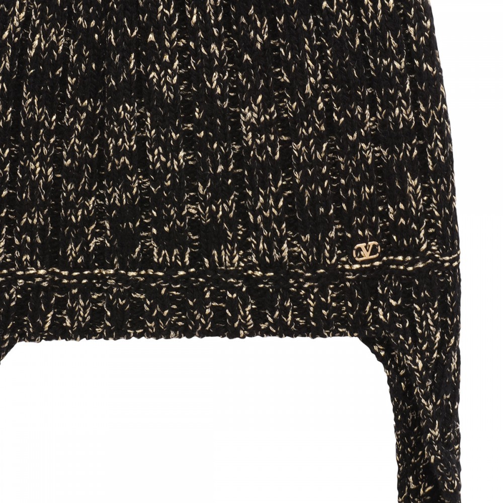 Black wool blend beanie