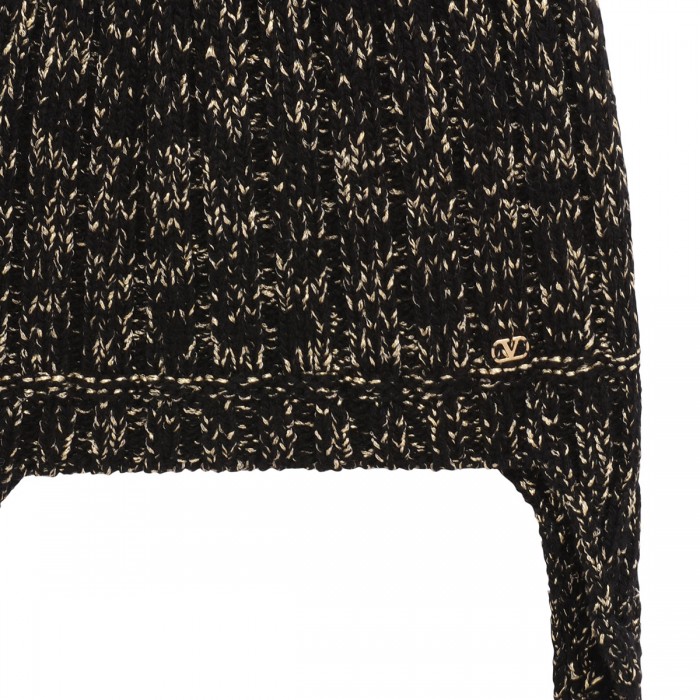 Black wool blend beanie