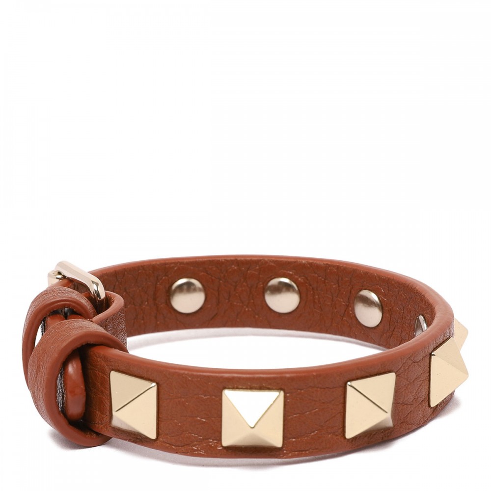 Rockstud leather bracelet