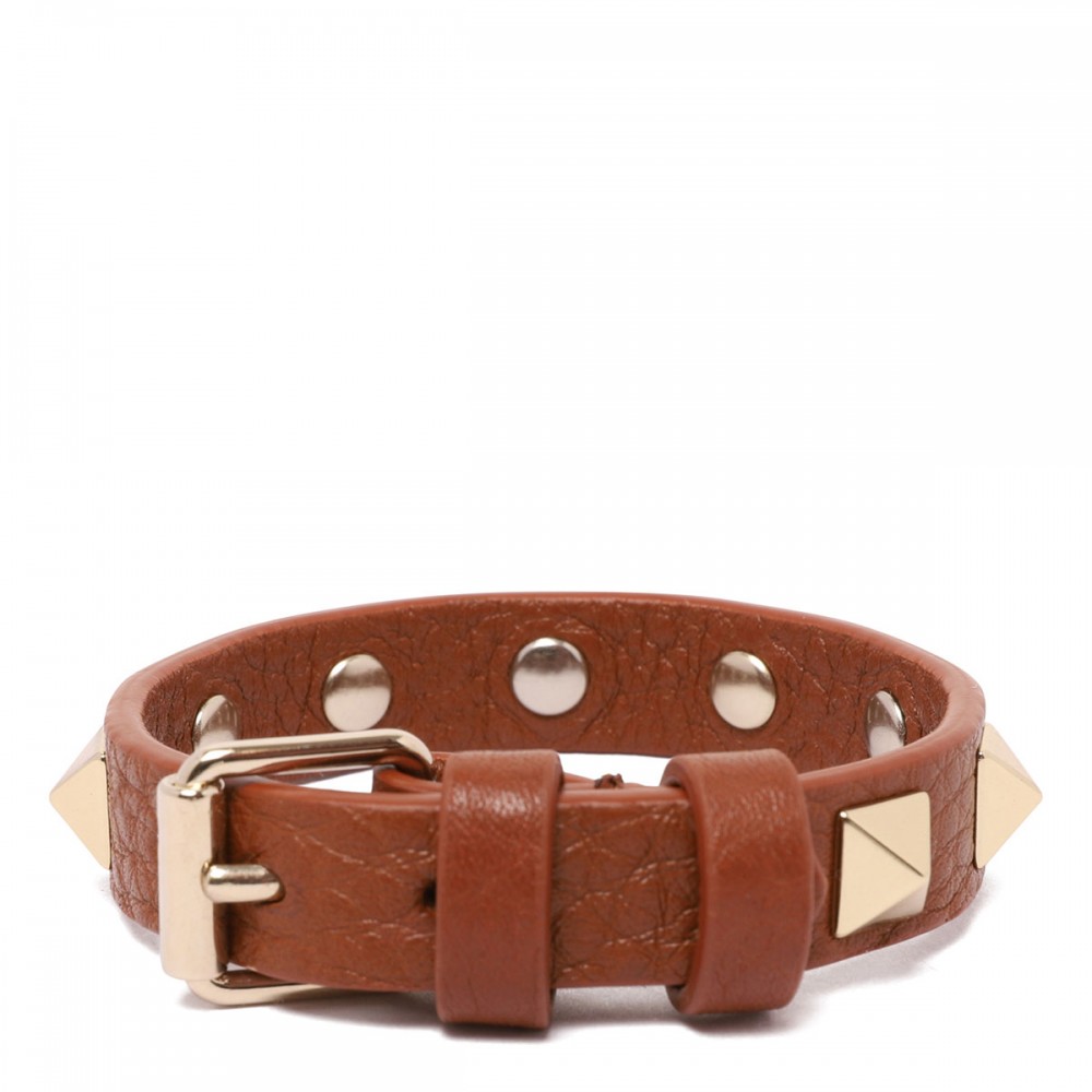Rockstud leather bracelet