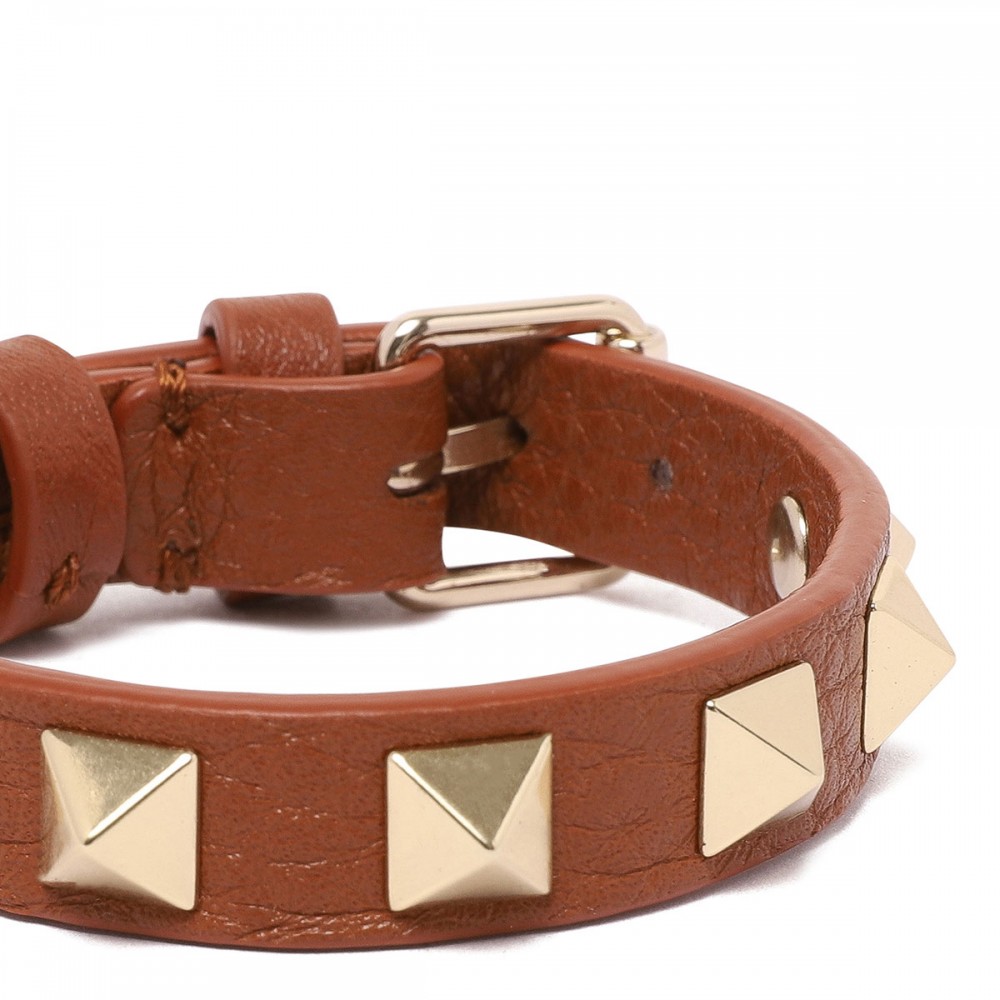 Rockstud leather bracelet