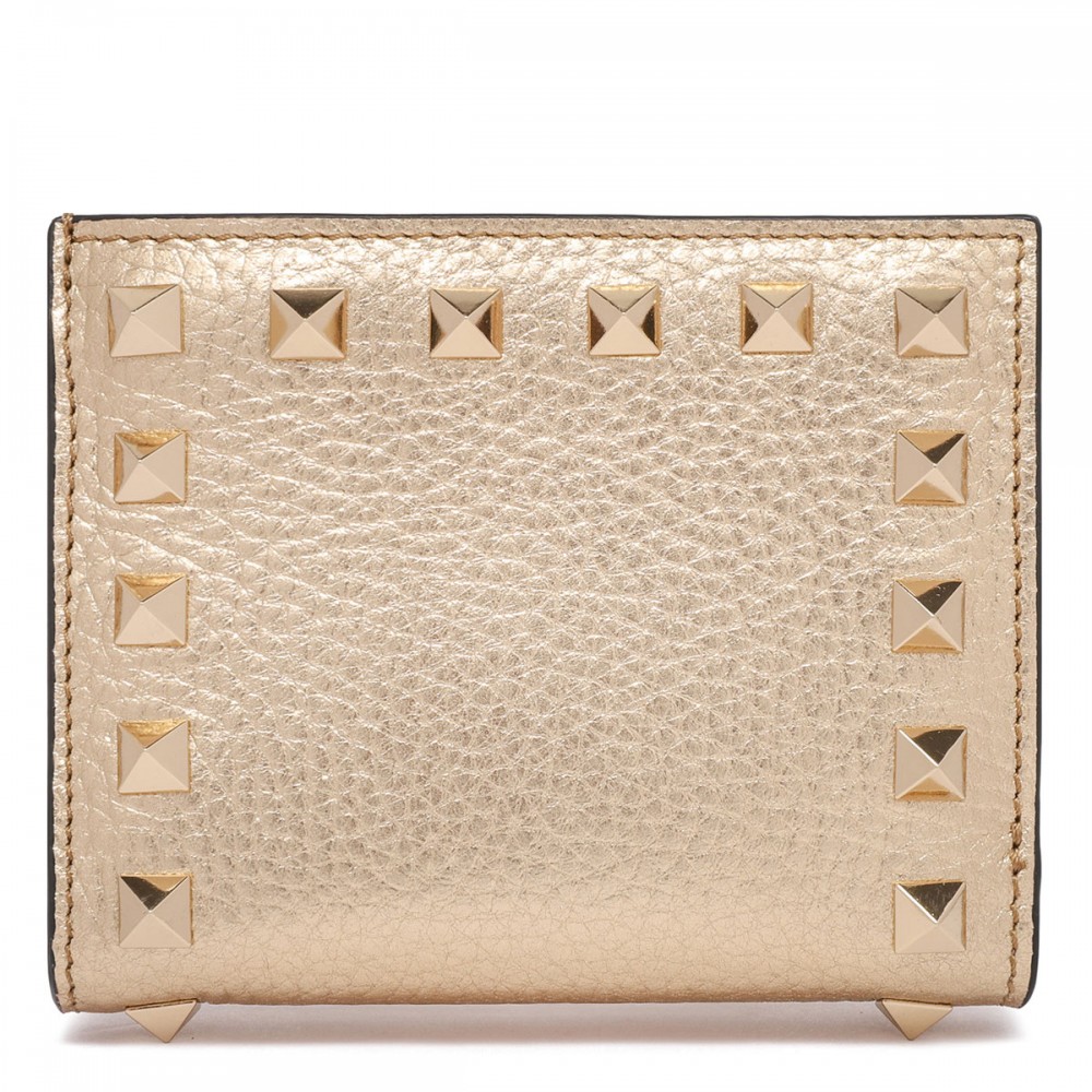 Rockstud leather wallet