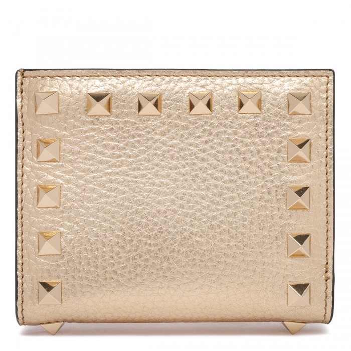 Rockstud leather wallet