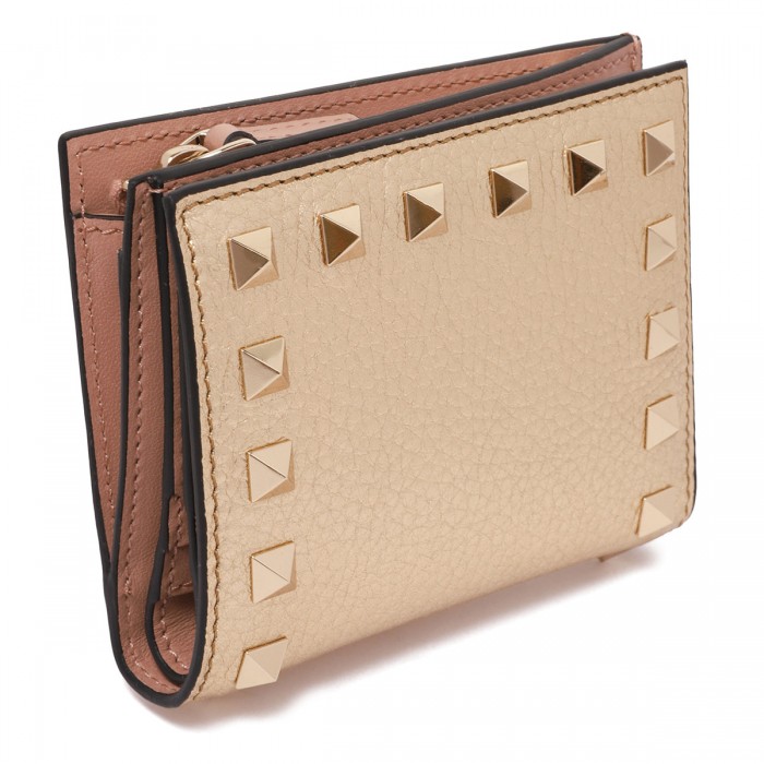 Rockstud leather wallet