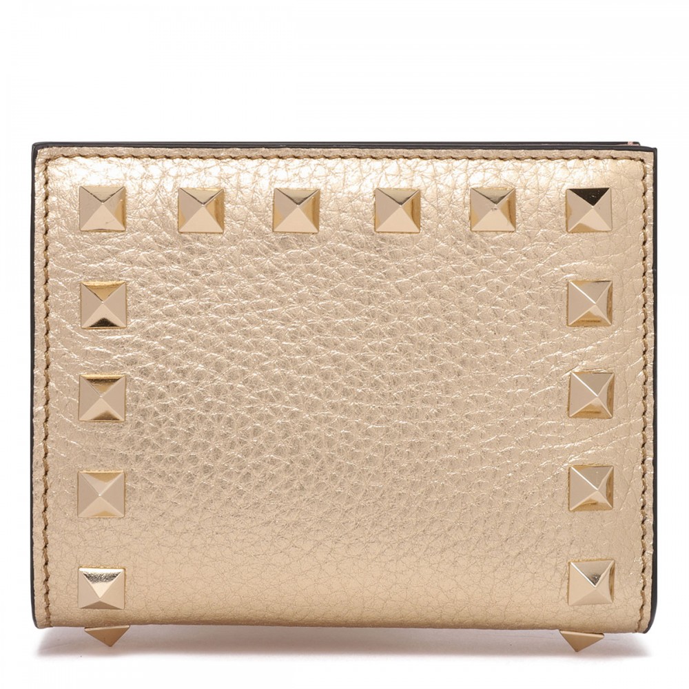 Rockstud leather wallet