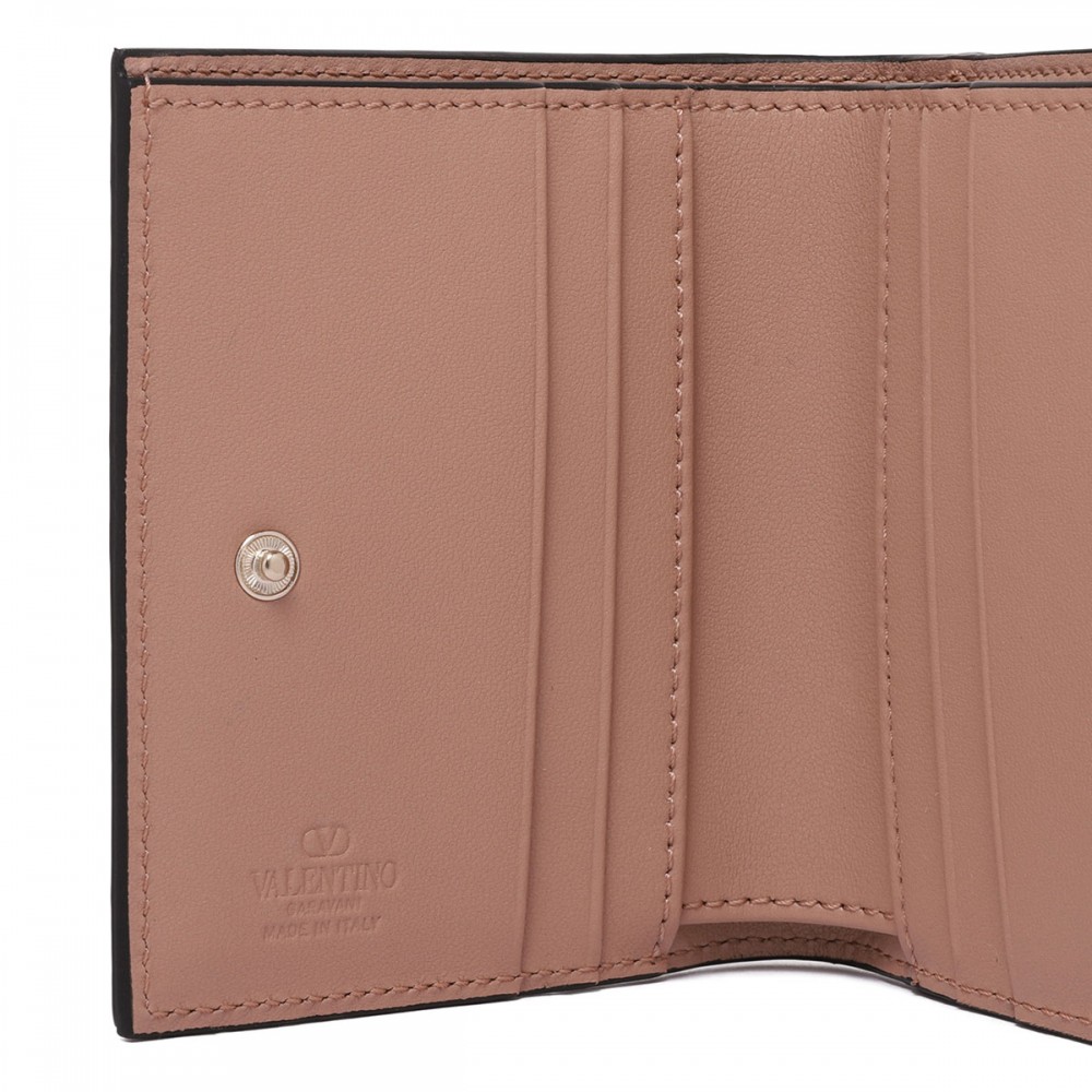 Rockstud leather wallet