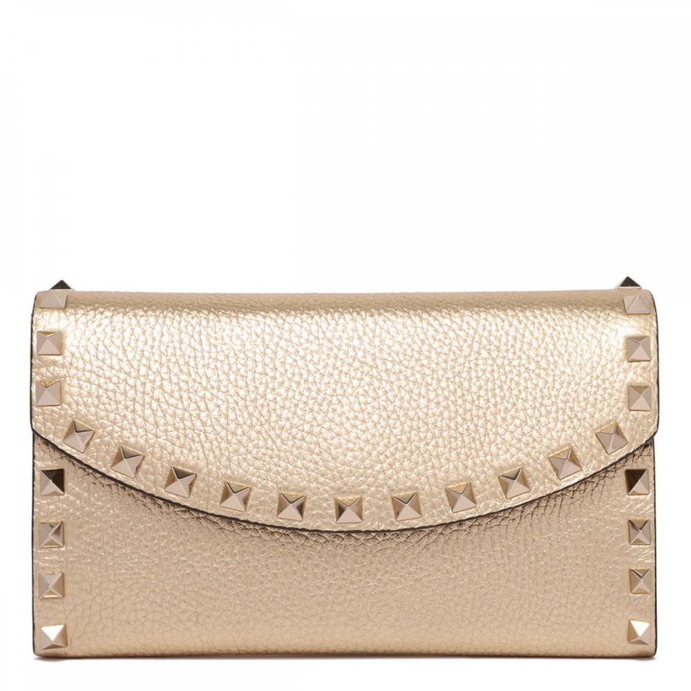 Rockstud wallet with chain