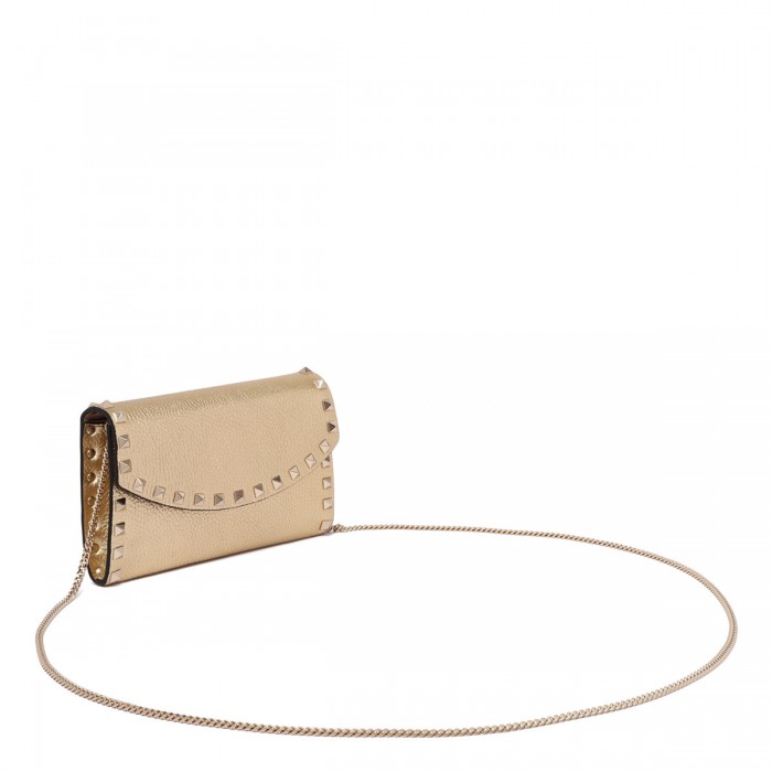 Rockstud wallet with chain