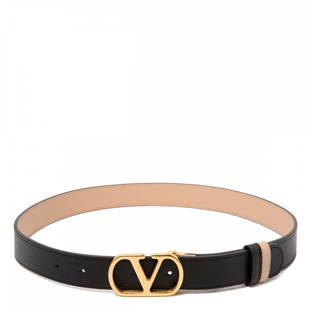 Vlogo signature reversible belt