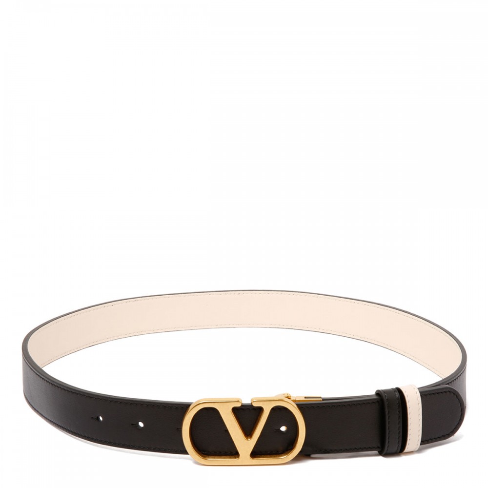 Vlogo signature reversible belt
