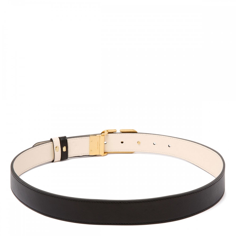 Vlogo signature reversible belt