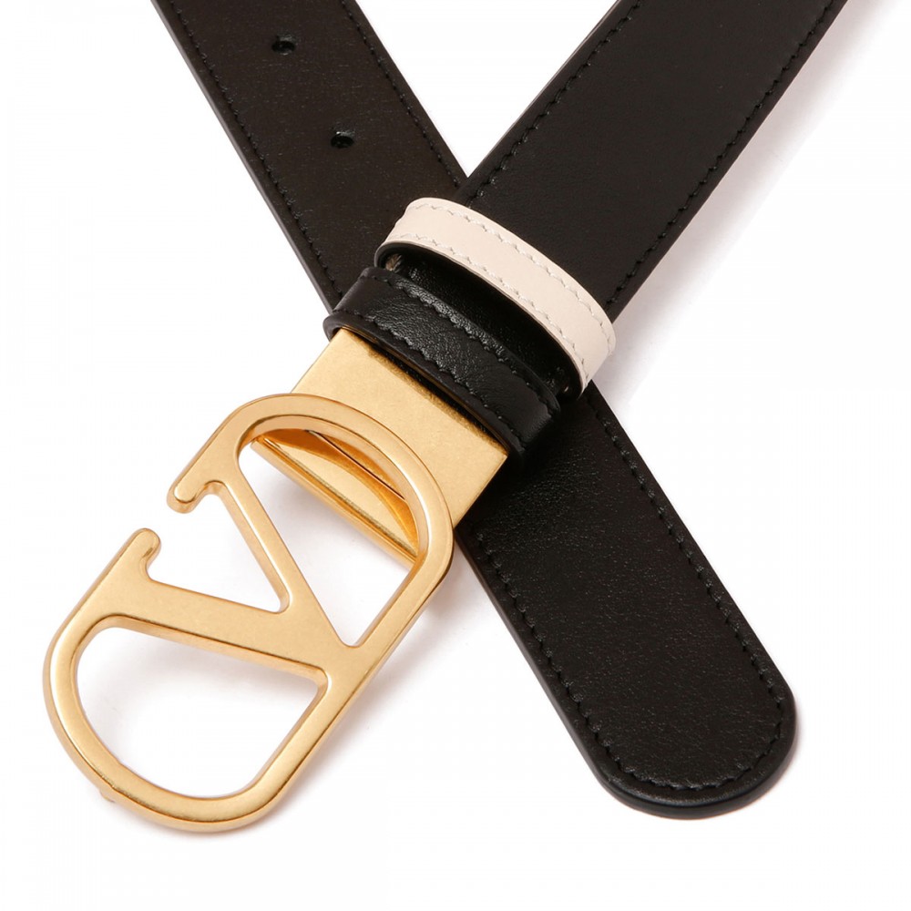 Vlogo signature reversible belt