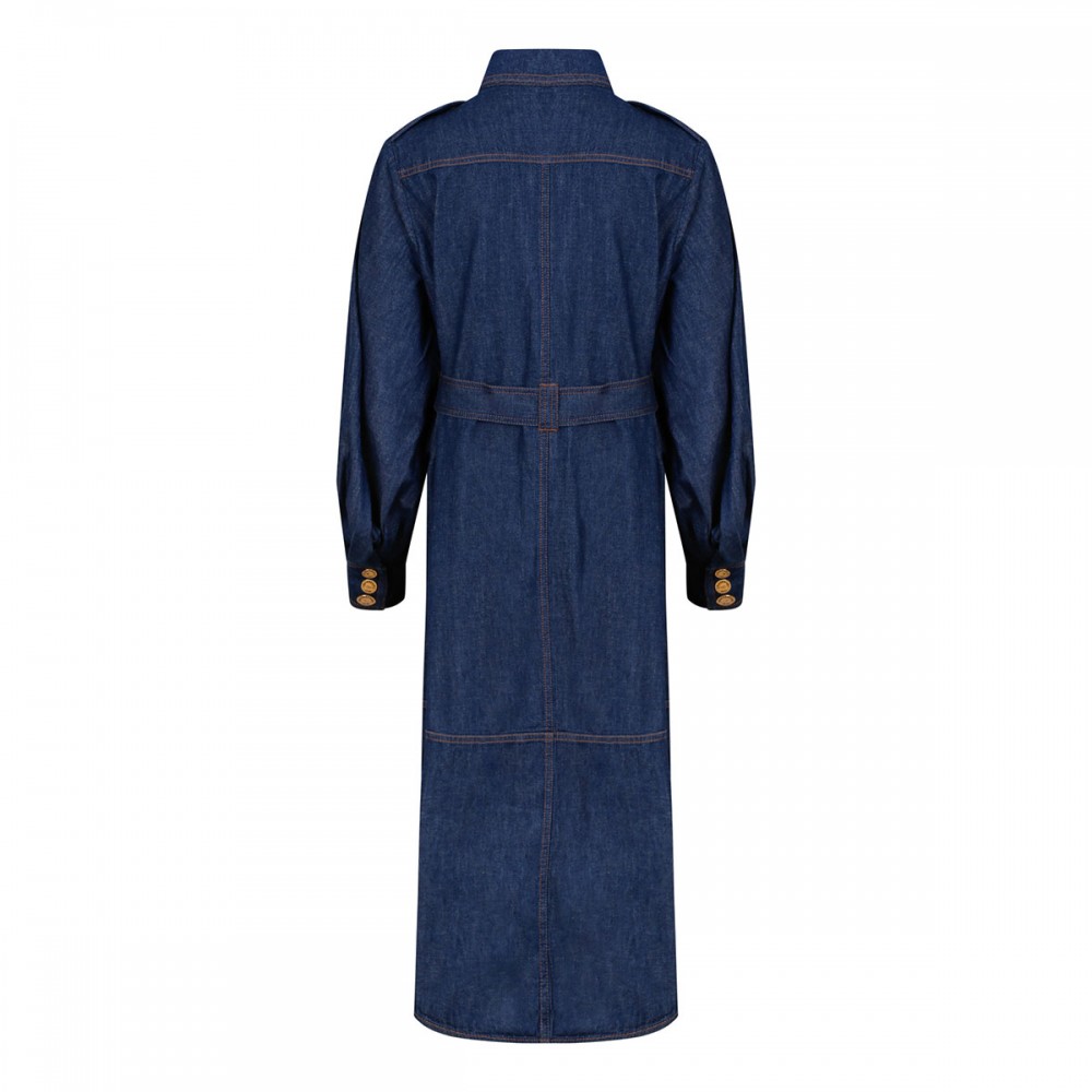 Denim cargo midi dress