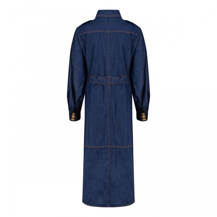 Denim cargo midi dress