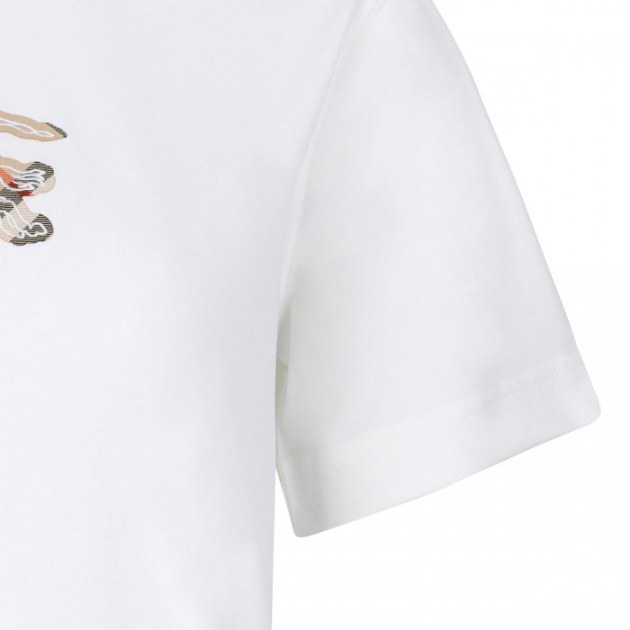 EKD check cotton T-shirt