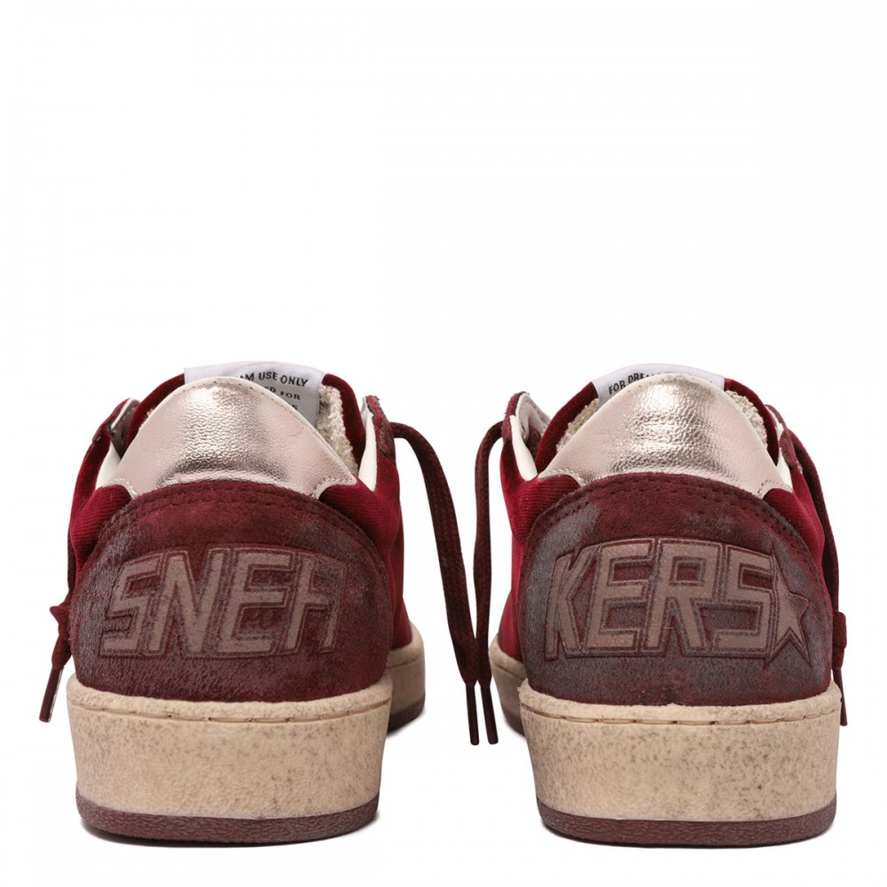 BallStar ruby red velvet sneakers