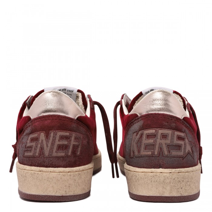 BallStar ruby red velvet sneakers