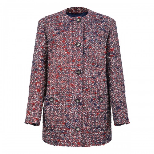 Multicolor bouclé wool jacket