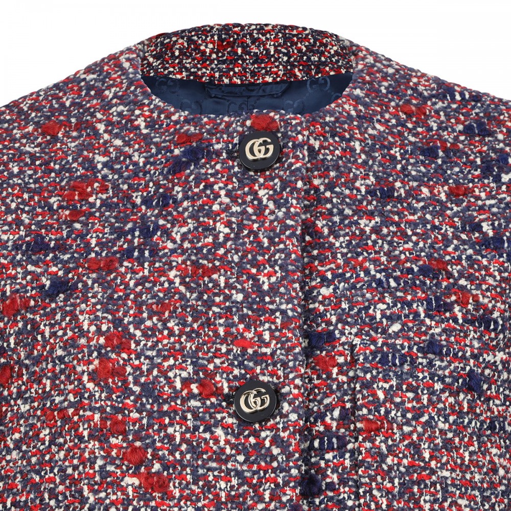 Multicolor bouclé wool jacket