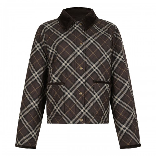 Check quilted cotton jacket