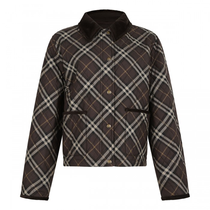 Check quilted cotton jacket