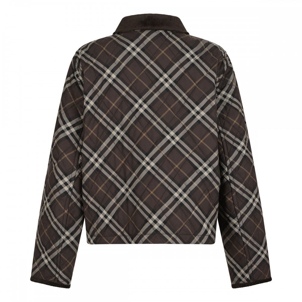 Check quilted cotton jacket