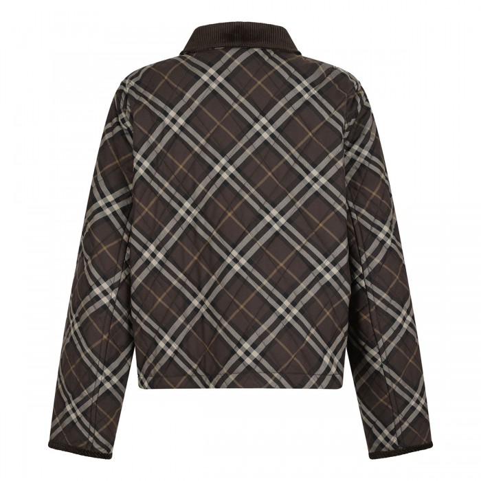 Check quilted cotton jacket