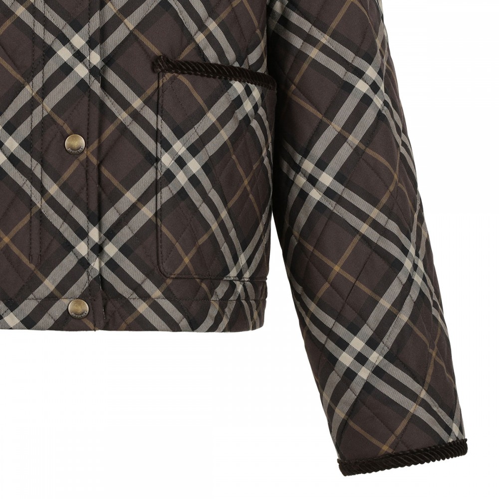 Check quilted cotton jacket