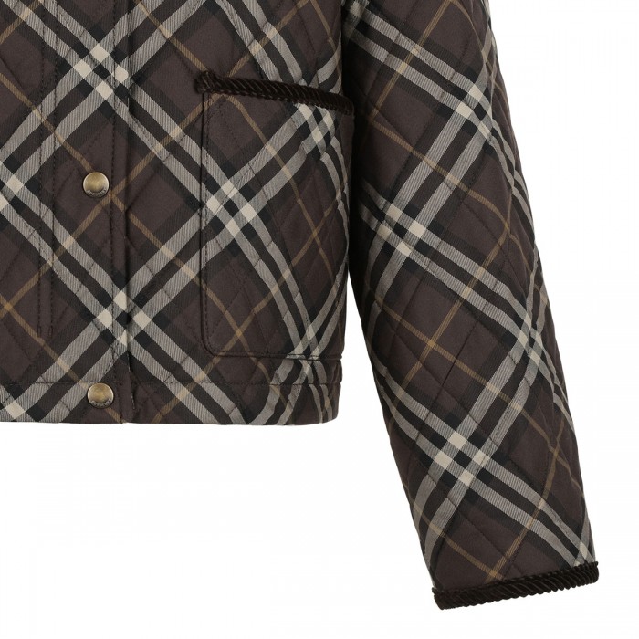 Check quilted cotton jacket