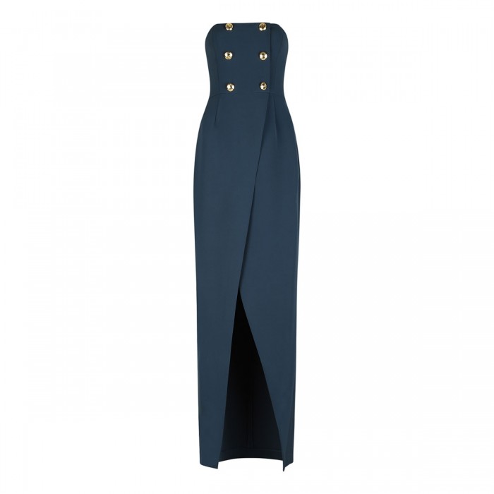 Lightweight crepe fabric long dress