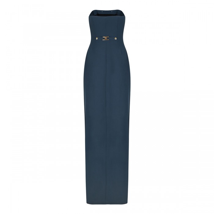 Lightweight crepe fabric long dress