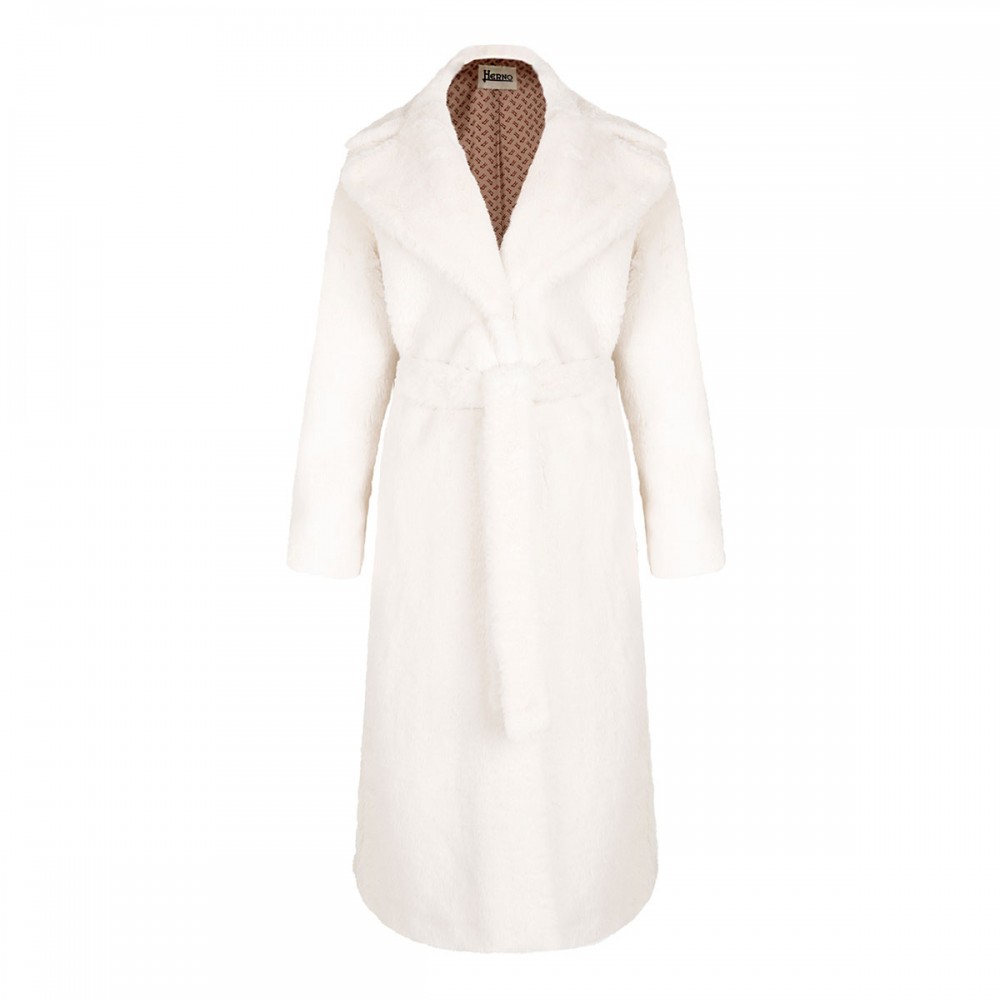 Soft faux fur long coat