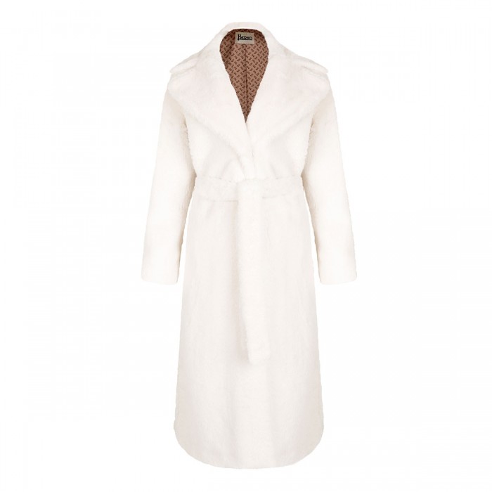 Soft faux fur long coat