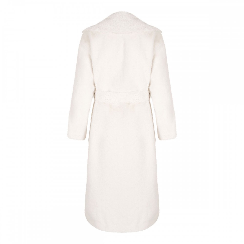 Soft faux fur long coat