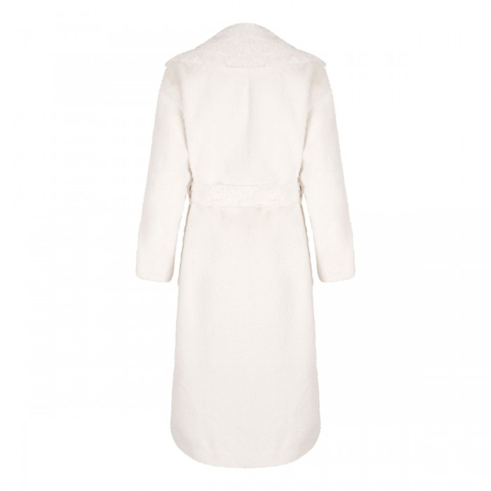 Soft faux fur long coat