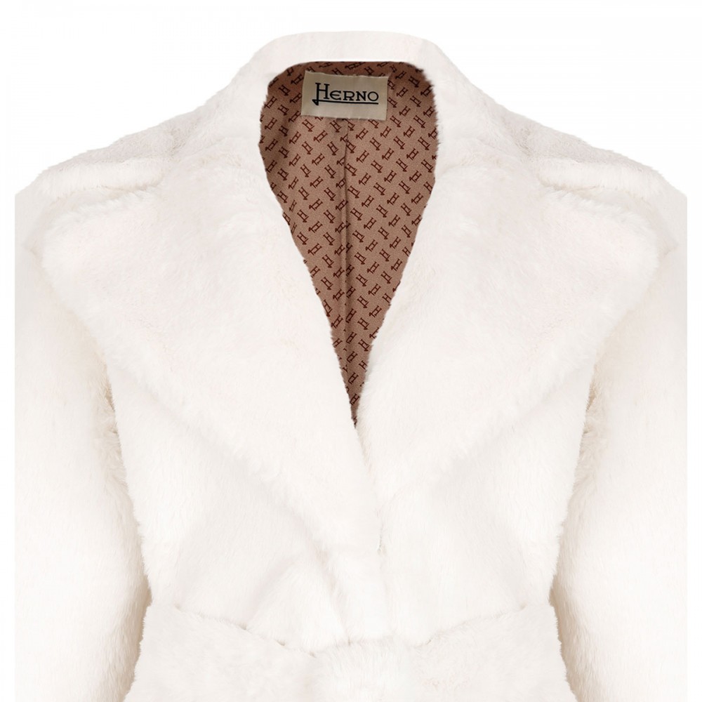 Soft faux fur long coat