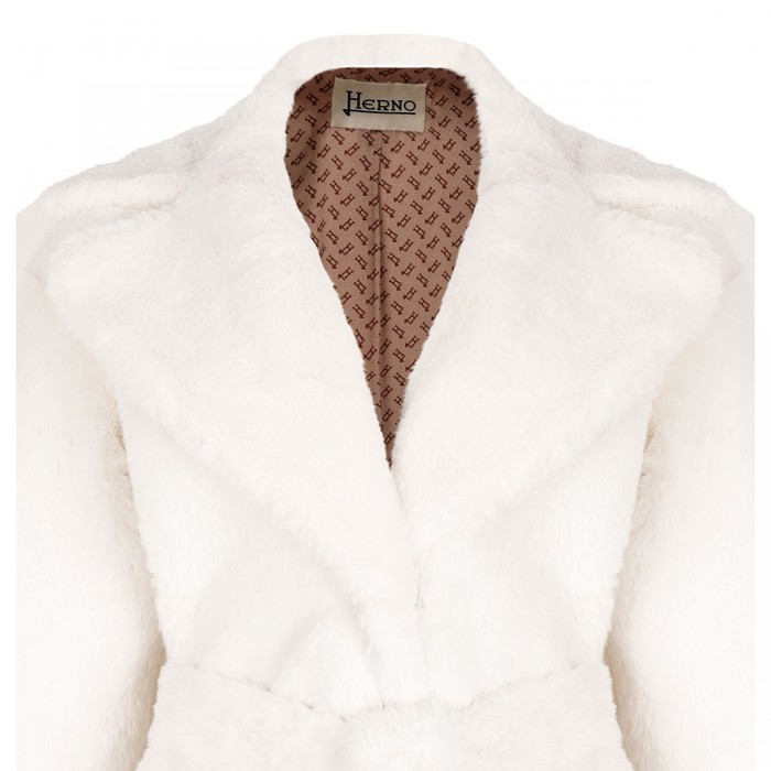 Soft faux fur long coat