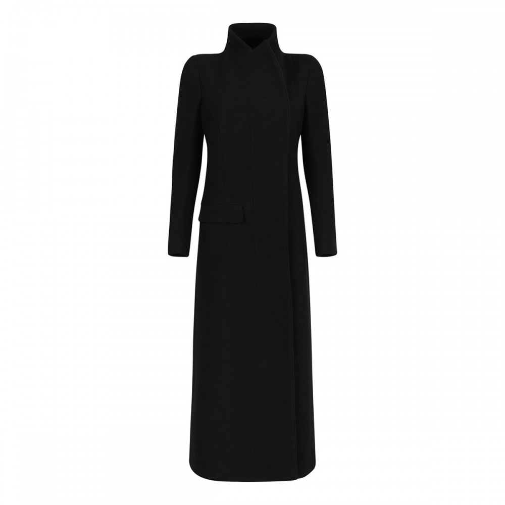 Black virgin wool coat