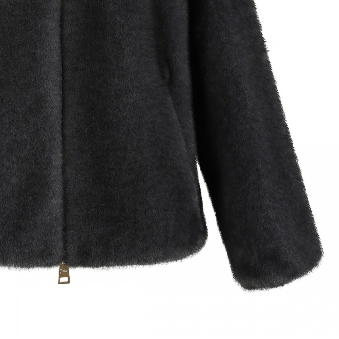 Soft faux fur hooded jacket