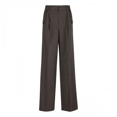 Pinstripe wool pants