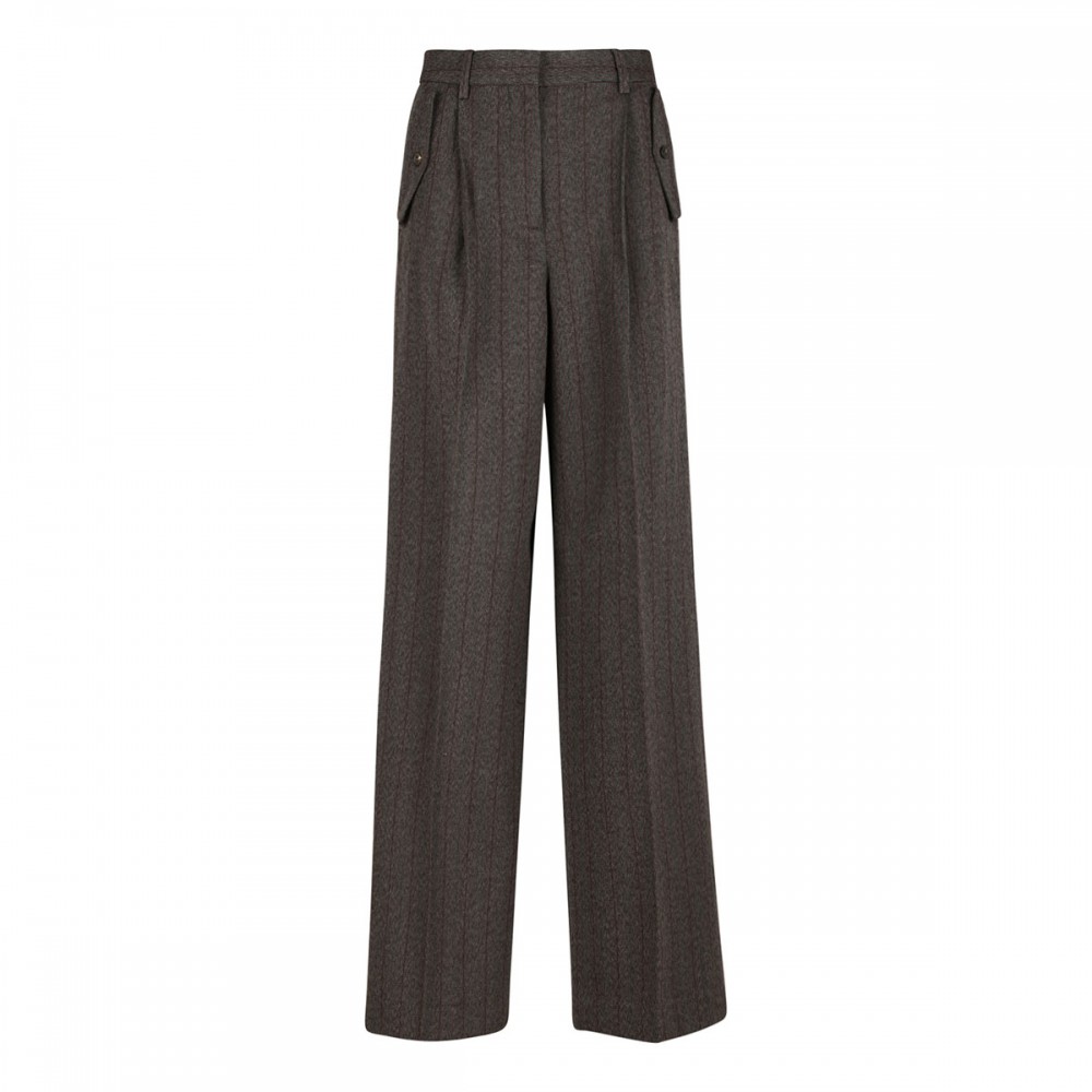 Pinstripe wool pants