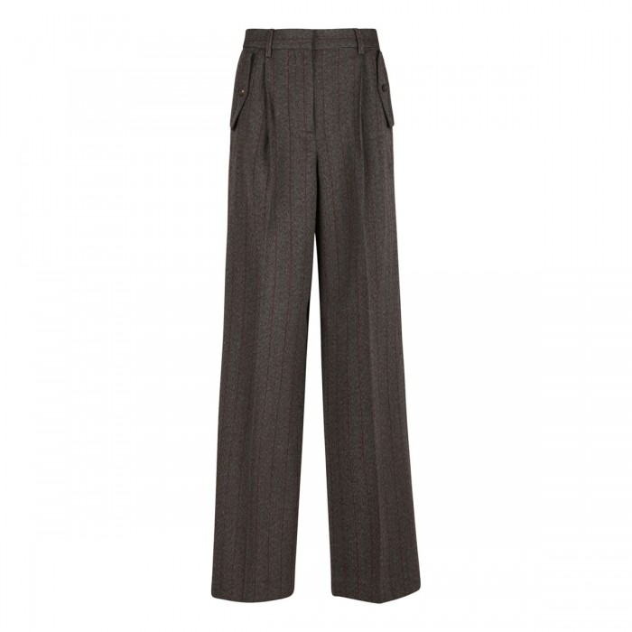 Pinstripe wool pants