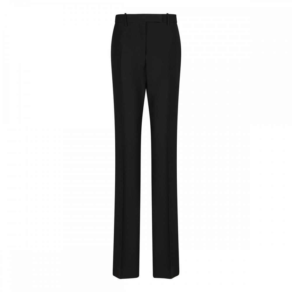 Wool-silk blend pants