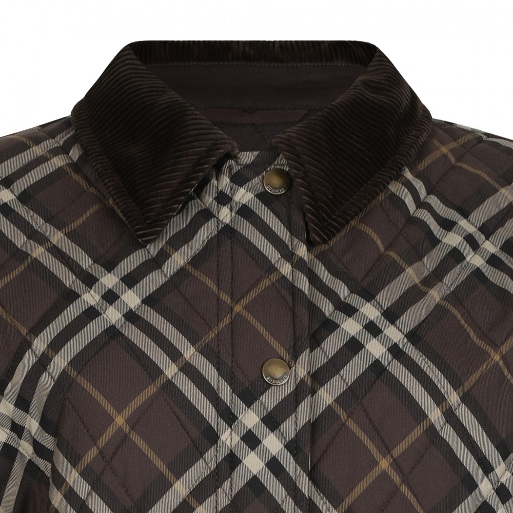 Check quilted cotton jacket